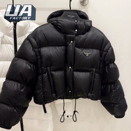 PRADA Re-Nylon Cropped Down Jacket
