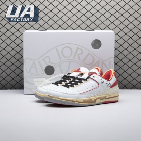 OFF-WHITE x Jordan 2 Retro Low SP White Red Men's