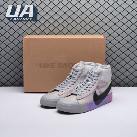 Nike Blazer Mid Off-White Wolf Grey Serena Queen AA3832-002 Unisex