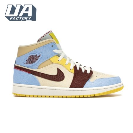 Jordan 1 Mid SE Fearless Maison Chateau Rouge Men's