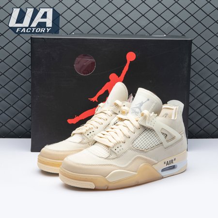 Air Jordan 4 RERO x Off-White AJ4 OW Sail Unisex