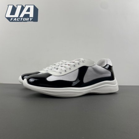 Prada America's Cup Black Silver Sneakers