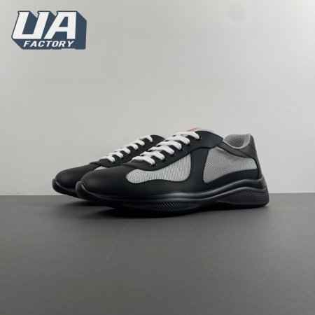 Prada America's Cup Black Silver Sneakers