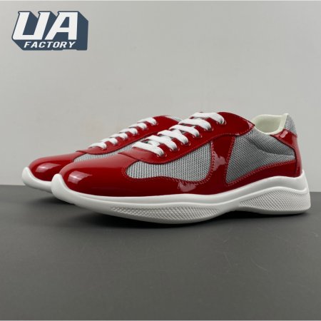 Prada America's Cup Red Sneakers