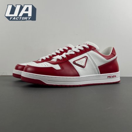 Prada Low Top Sneakers Red White
