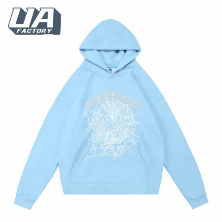 Sp5der Hoodies Light Blue