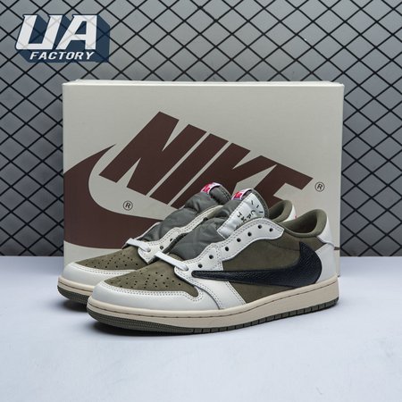 Travis Scott x Air Jordan 1 Low OG Medium Olive DM7866 200 Unisex
