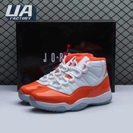 Air Jordan 11 Retro High 72-10 White Orange Men's