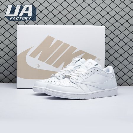 Travis Scott x Air Jordan 1 Low Triple White DM7866 292 Unisex