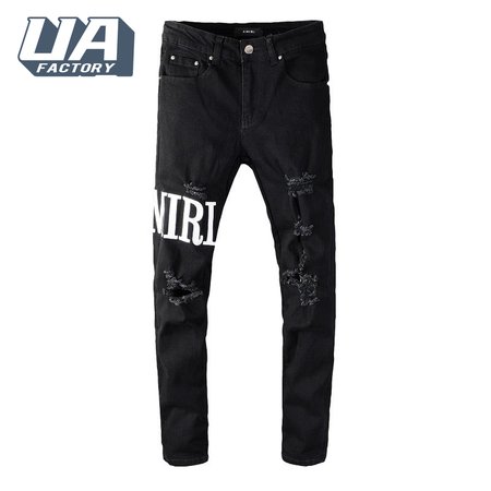 Amiri Logo Jeans Black