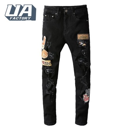Amiri Patch Jeans Black
