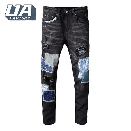 Amiri Patch Jeans Black/Blue
