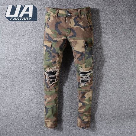 Amiri Rip Jeans Camo