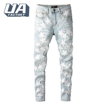 Amiri Stars Jeans White