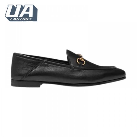 GUCCI BRIXTON HORSEBIT-DETAILED LEATHER COLLAPSIBLE-HEEL LOAFERS - LDG013